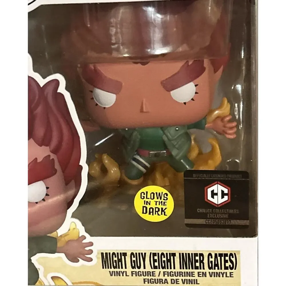 Funko Pop Naruto Might Guy (Eight Inner Gates) #824 Exclusive Glows W/Protector